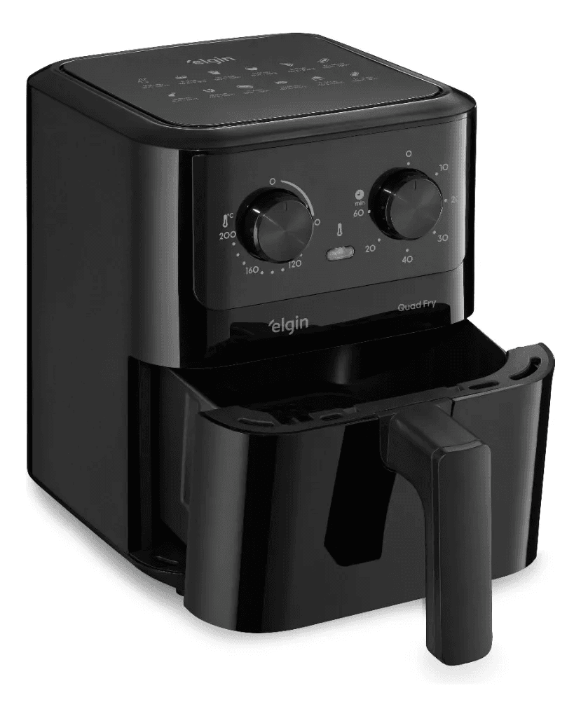 image-100 Fritadeira Elétrica Air Fryer Quad Fry Elgin 4,2L 1400W: Vale a Pena?