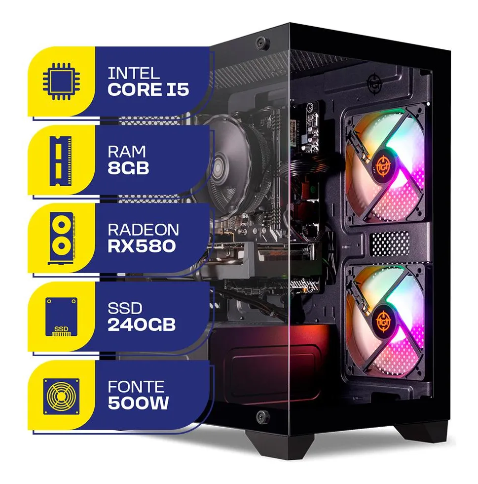 image-17 🔥 PC Gamer Intel i5 com RX 580: Potência para Jogos e Performance no Dia a Dia