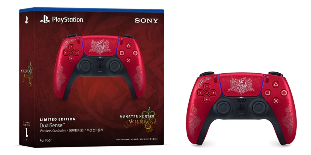 image-18-1024x510 🎮 Controle DualSense PS5 Monster Hunter Wilds Red: Design Exclusivo e Imersão Total